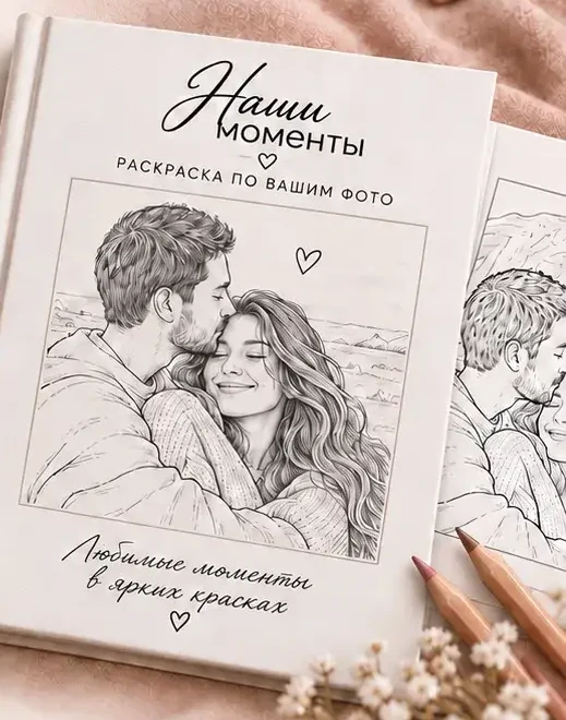 Персональная раскраска с рисунком пары